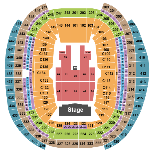 Allegiant Stadium Bruno Mars Seating Chart